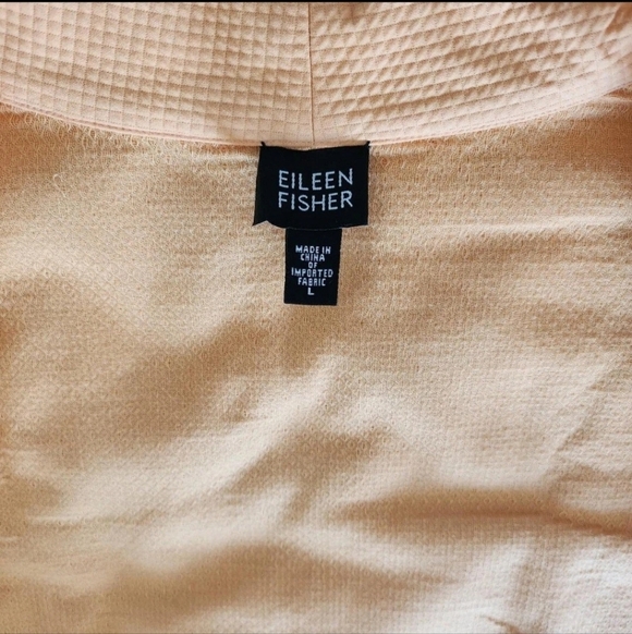 Eileen Fisher Light Orange Micro Quilt Cotton Vest - Picture 7 of 9